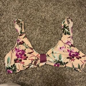 floral bathing suit top